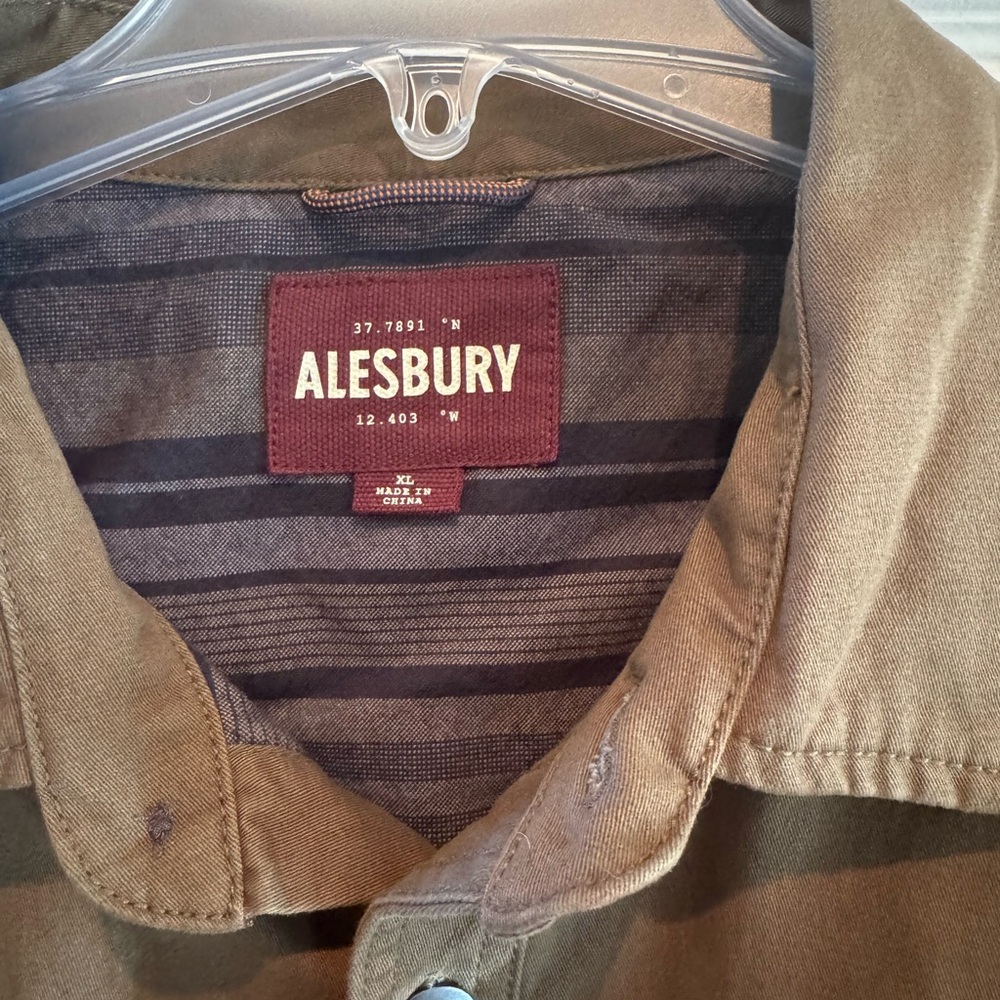Alesbury Men's Olive Shirt Jacket - Picture 2 of 2
